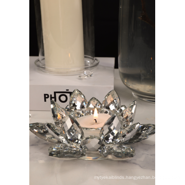 Decorative Glass Lotus Petal Candle Holders
